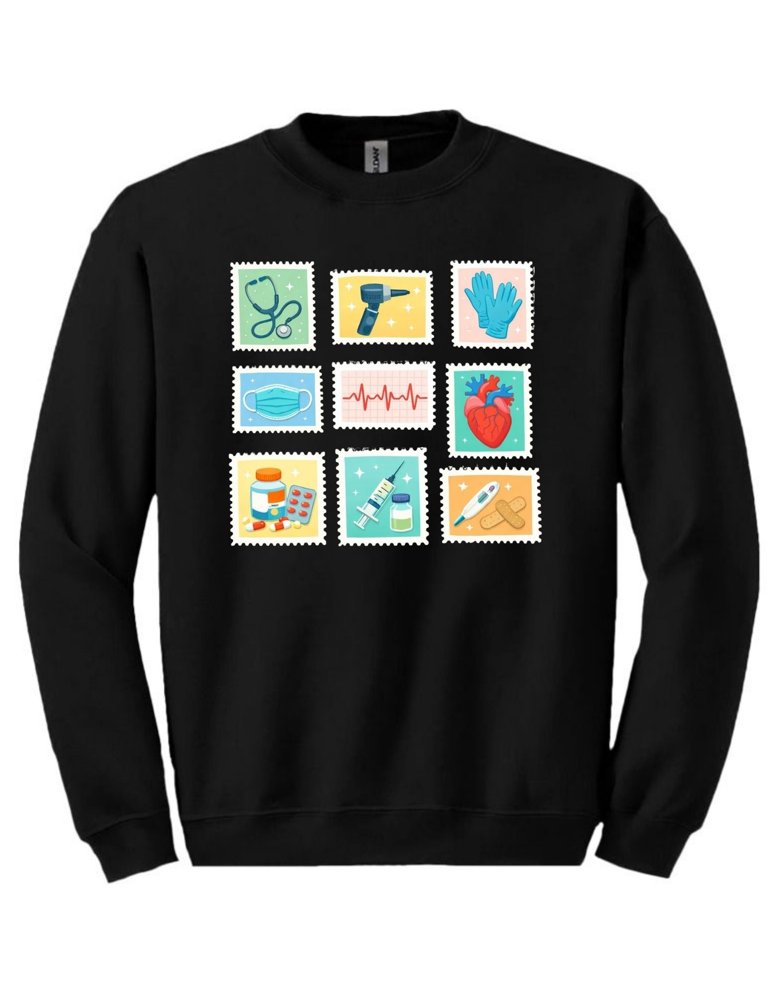 Healthcare Stamps Tee and Crewneck
