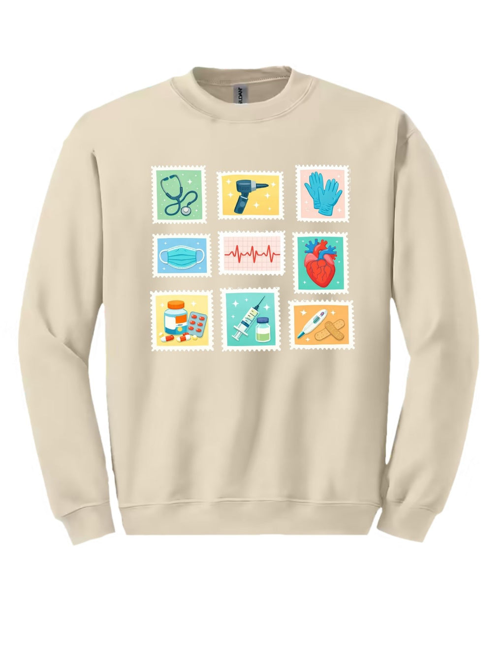 Healthcare Stamps Tee and Crewneck