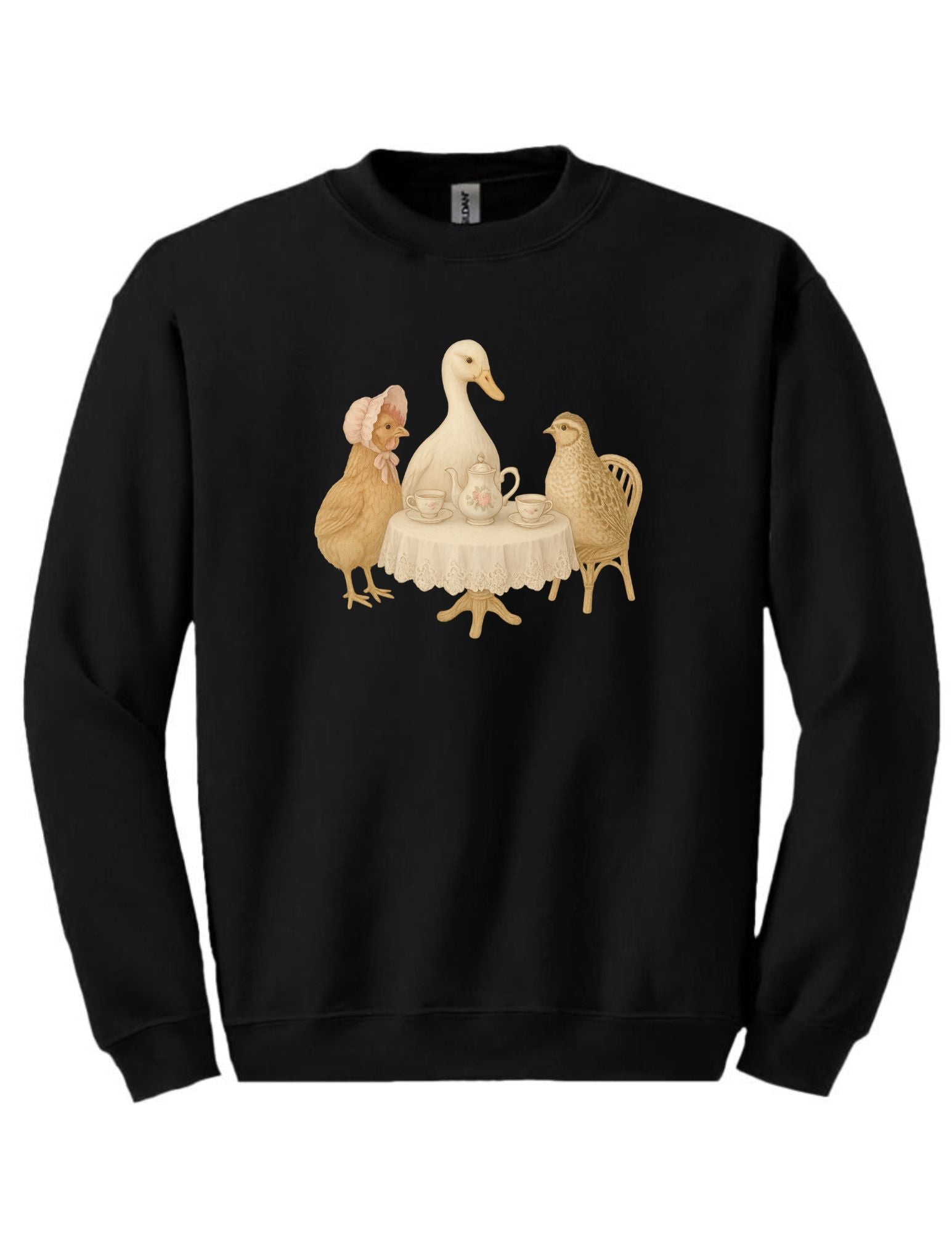 Tea Time for Birds Tee and Crewneck