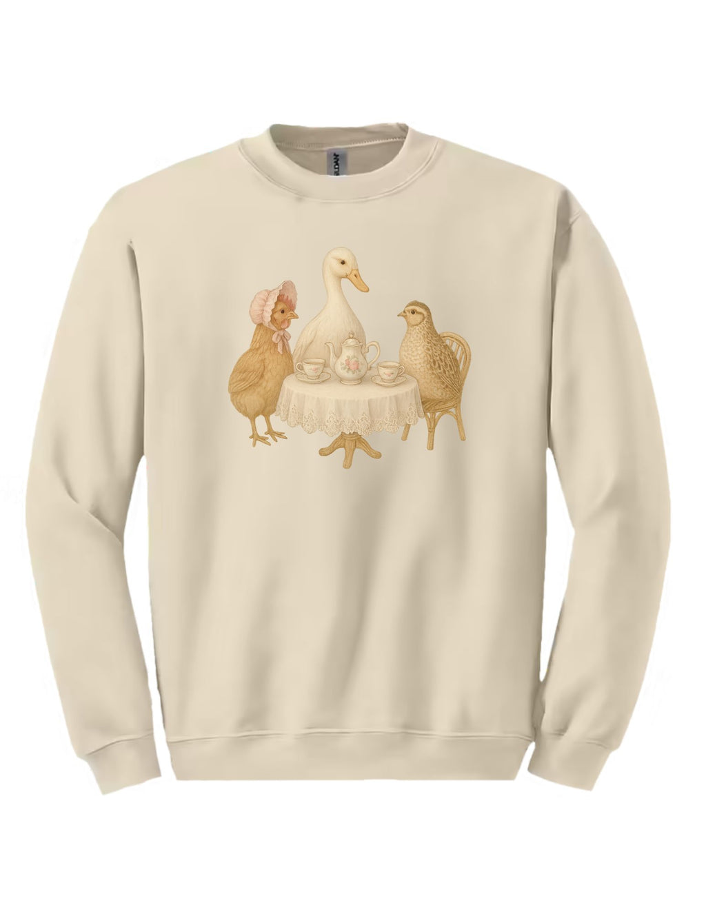 Tea Time for Birds Tee and Crewneck