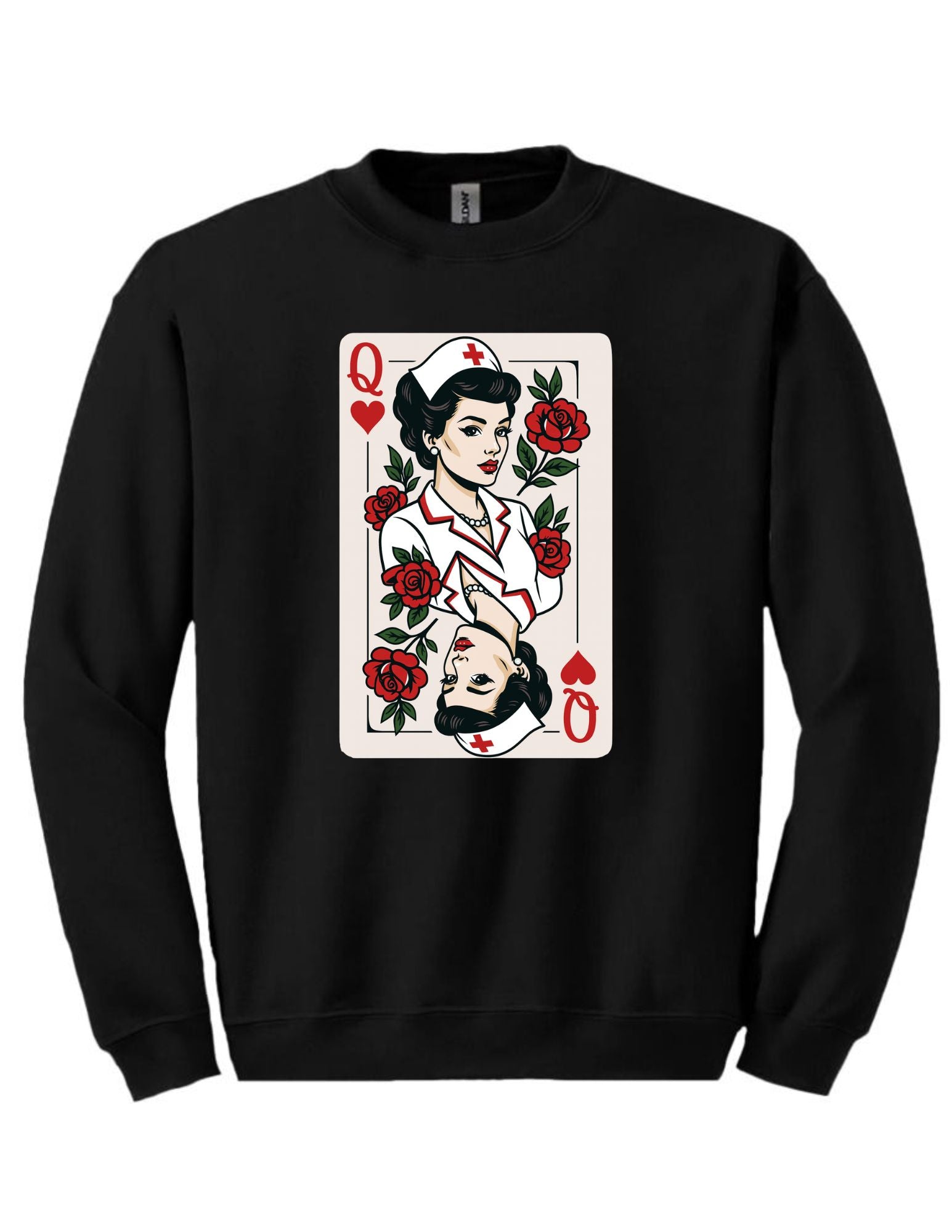 Nurse Queen of Hearts Tee and Crewneck