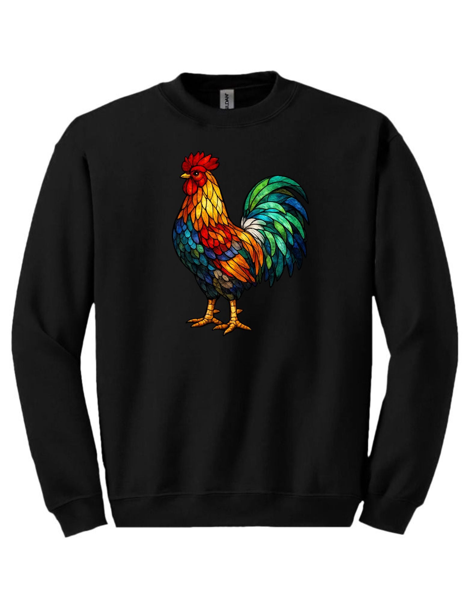 Stained Glass Rooster Tee and Crewneck