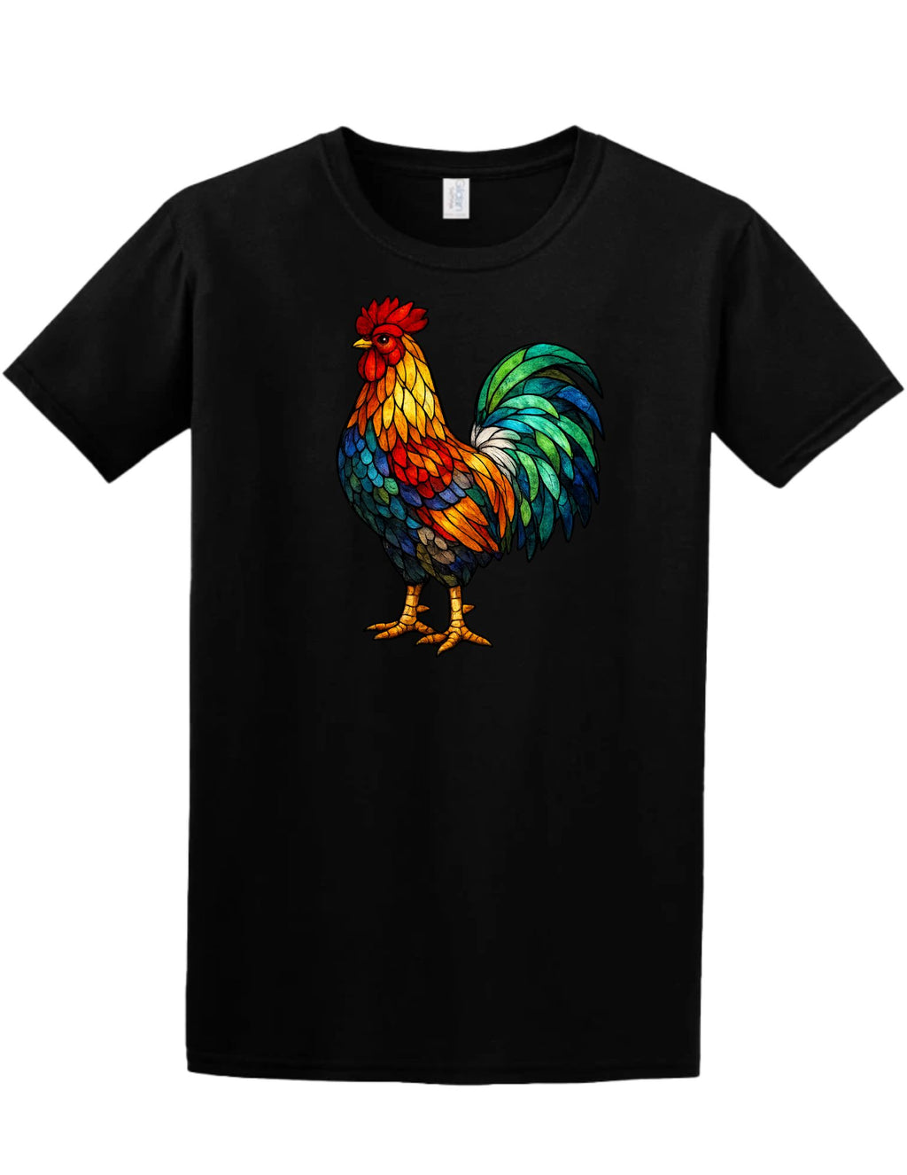 Stained Glass Rooster Tee and Crewneck