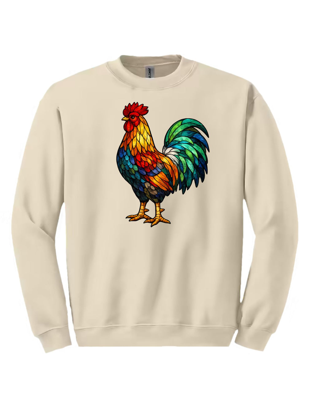 Stained Glass Rooster Tee and Crewneck