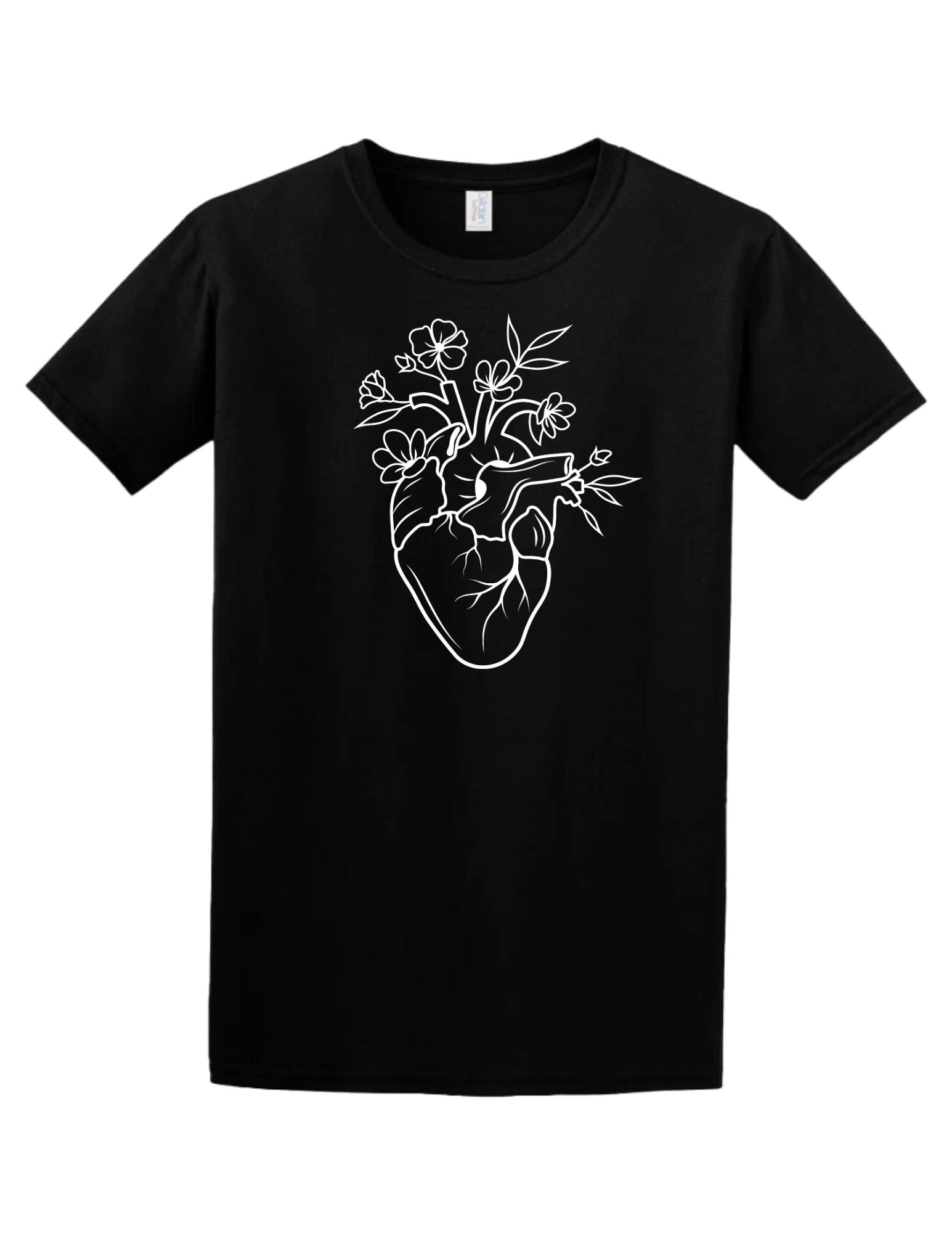 Anatomical Floral Heart Tee and Crewneck