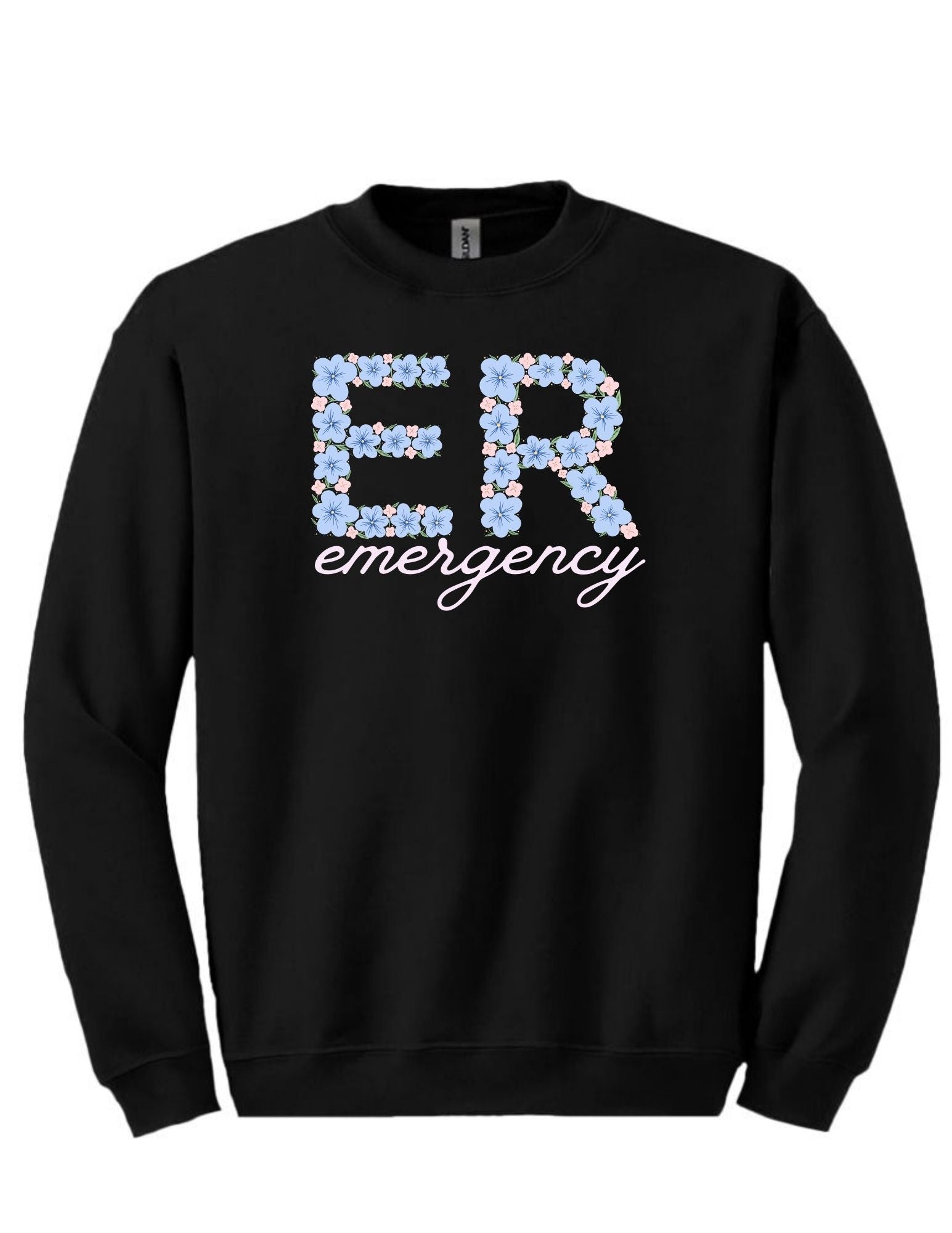 Floral Emergency Tee and Crewneck
